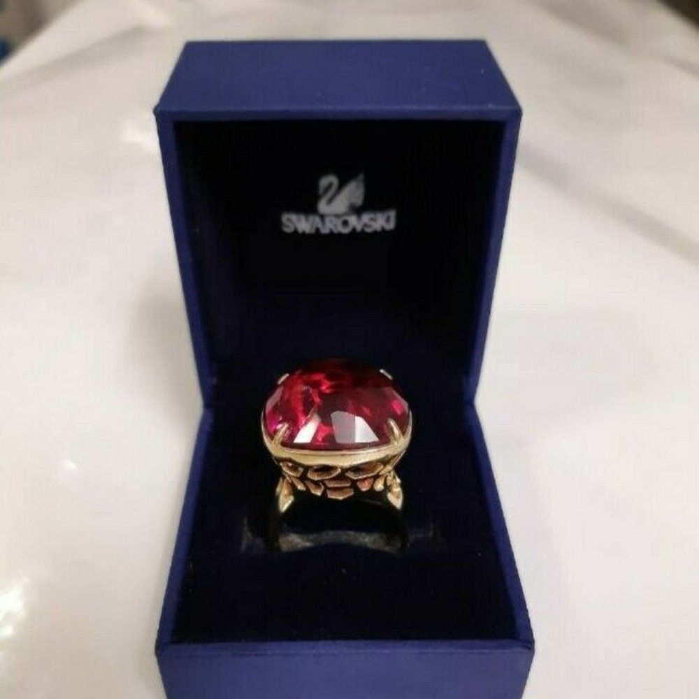 Swarovski Large  Red Champagne Ring
